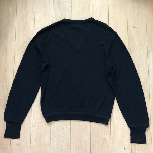 Vintage Izod Lacoste Pullover V Neck Sweater in Navy Size L - Picture 4 of 9